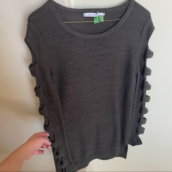 Stitches and Stripes Cut-Out Sweater - Picture 9 of 12